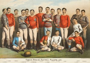 Berühmte englische Fußballspieler von 1881, aus Boys Own von English School