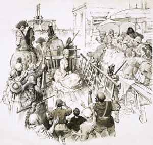 Berühmte Gefangene: Marie Antoinette auf dem Weg zur Guillotine von English School
