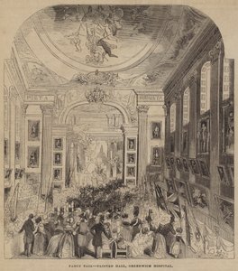 Fancy Fair, Painted Hall, Greenwich Hospital (Gravur) von English School