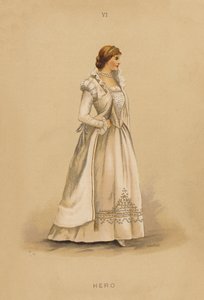 Kostüm: Held (Farblithografie) von English School