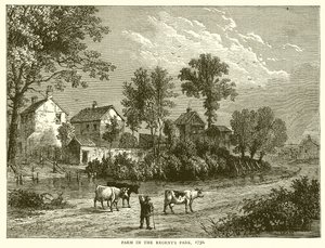 Bauernhof im Regents Park, 1750 von English School