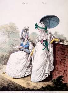 Modeplatte des Morgenkleides für Damen, 1796 von English School