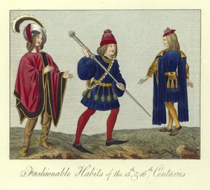 Modische Gewänder des 15. und 16. Jahrhunderts