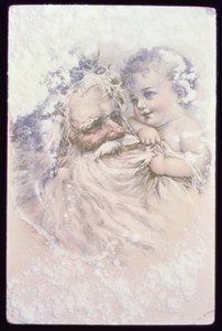 Vater Weihnachten und ein Kind von English School