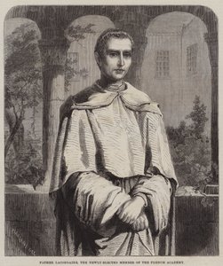 Pater Lacordaire, das neu gewählte Mitglied der französischen Akademie (Stich) von English School