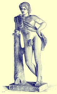 Faun von Praxiteles, Illustration aus Geschichte Roms von Victor Duruy, veröffentlicht 1884 von English School