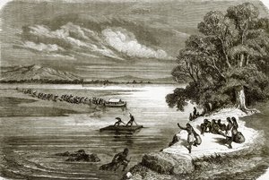 Fähre auf dem Rio Colorado von English School