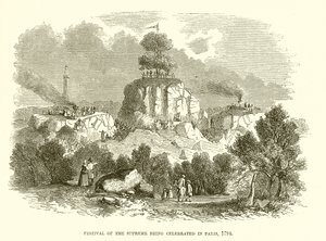 Fest des höchsten Wesens gefeiert in Paris, 1794 von English School