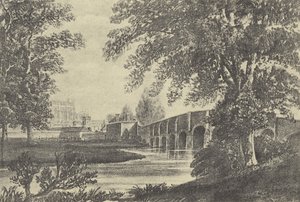 Fünfzehn-Bogen-Brücke, 1818 (Gravur) von English School