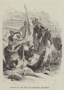 Auffindung des Leichnams von Gustav II. Adolf (Stich) von English School