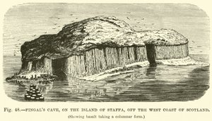 Fingals Höhle auf der Insel Staffa, vor der Westküste Schottlands von English School