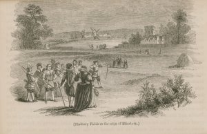 Finsbury Fields zur Zeit von Königin Elisabeth I. von English School