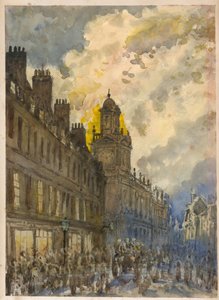 Feuer in Grays Inn Lane, London, 20. Juni 1880 von English School