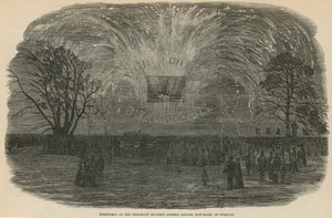 Feuerwerk im Merchant Seamens Orphan Asylum