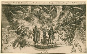 Feuerwerk zur Krönung von Wilhelm und Maria von English School