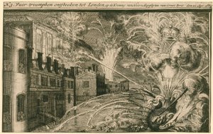 Feuerwerk zur Krönung von Wilhelm und Maria von English School