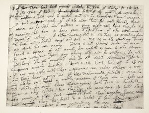 Erste halbe Seite von Sir Philip Sidneys Verteidigung des Earl of Leicester von English School