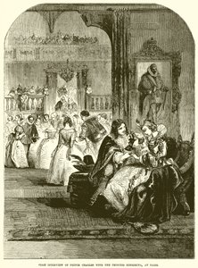 Erstes Treffen von Prinz Charles mit Prinzessin Henrietta in Paris von English School