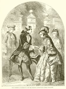 Erstes Treffen von Georg III. und der Prinzessin (später Königin) Charlotte von English School