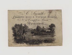 Angelruten- und Angelgerätehersteller, C Sneath, Visitenkarte von English School