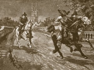 Flucht von Charles aus Oxford, Illustration aus Cassells Illustrierter Geschichte Englands