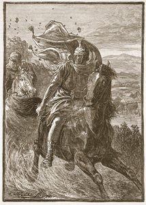 Flucht des Pompeius vom Schlachtfeld von Pharsalos