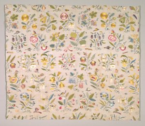 Florale Stickerei, frühe 1600er Jahre