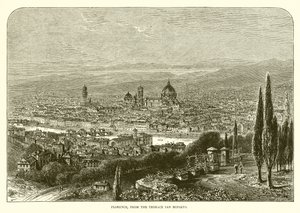 Florenz von der Terrasse von San Miniato von English School