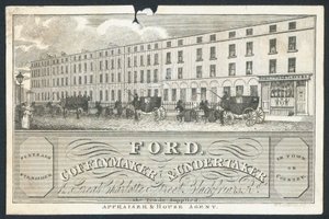 Ford, Sargmacher und Bestatter, Visitenkarte von English School