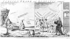 Ausländischer Handel und häuslicher Vergleich, von William Herbert, 1754 von English School