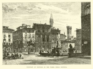 Neptunbrunnen auf der Piazza della Signoria von English School