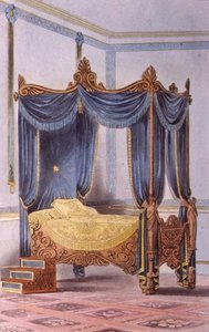 Himmelbett, Tafel 186 aus Ackermanns 
