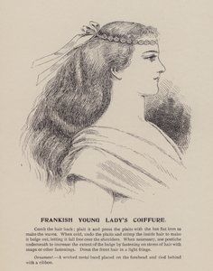 Fränkische Damenfrisur (Gravur)