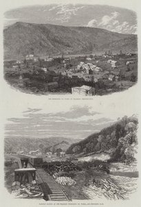 Franklin Petroleum Ölwerke (Gravur) von English School