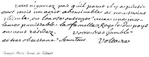 François-Marie Arouet de Voltaire von English School
