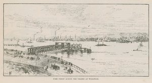 Kostenlose Fähre über die Themse in Woolwich von English School