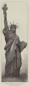 Französische Kolossalstatue der Freiheit für den Hafen von New York von English School