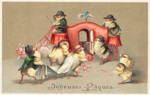 Französische Osterkarte von English School