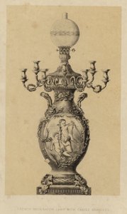 Französische Moderatorenlampe mit Kerzenzweigen