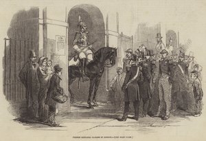 Französische Nationalgardisten in London (Gravur) von English School