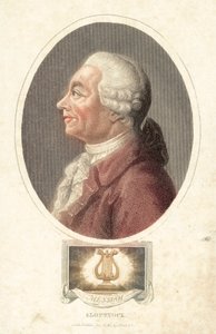 Friedrich Gottlieb Klopstock, deutscher Dichter (farbige Gravur) von English School