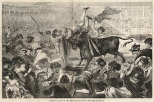 Schrecklicher Tod von Pepe Hilo, dem bekannten Torero in Madrid von English School