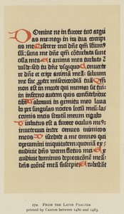 Aus dem lateinischen Psalter, gedruckt von Caxton zwischen 1480 und 1483 (Lithografie) von English School