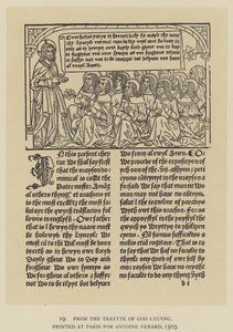 Aus dem Traytte of God Lyuyng, gedruckt in Paris für Antoine Verard von English School