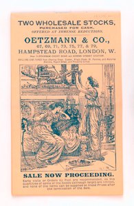 Titelseite aus einem Oetzmann & Co. Katalog, ca. 1885-90