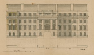Vorderansicht von Furnivals Inn, Holborn, London