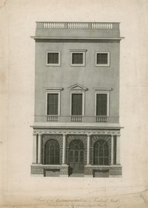 Fassade des Bankhauses in der Lombard Street, gebaut für den verstorbenen Sir Charles Asgill, Bart von English School