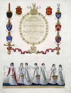 Frontispiz, aus "Zeremonie der Krönung seiner Heiligsten Majestät König Georg der Vierte", von John Whittaker, 1823 von English School
