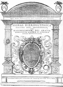 Frontispiz aus Monas Hieroglyphica von John Dee, veröffentlicht 1564 von English School