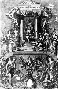 Frontispiz aus The Gentlemans Recreation, veröffentlicht von Richard Blome, 1686